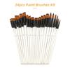 24pcs Draw Paint Brushes Set Kit Artist Paintbrush Round Brushes with Nylon Hair for Artist Acrylic