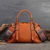 Вместительная Повседневная Сумка-Тоут из Натуральной Кожи Винтажная Женская Сумка Мягкая Натуральная Коровья Кожа Деловая Сумка Сумки через Плечо KTY