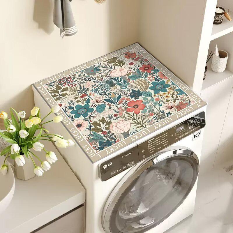 Пылезащитный 3D-коврик с диатомовой грязью и цветком, водонепроницаемый и впитывающий, противоскользящий коврик для стиральной машины или прикроватного столика