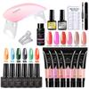 Nail Extension Professional Full Poly UV Gel Manicure Kit Semi Permanent Polygels Nail Acrylic Kit