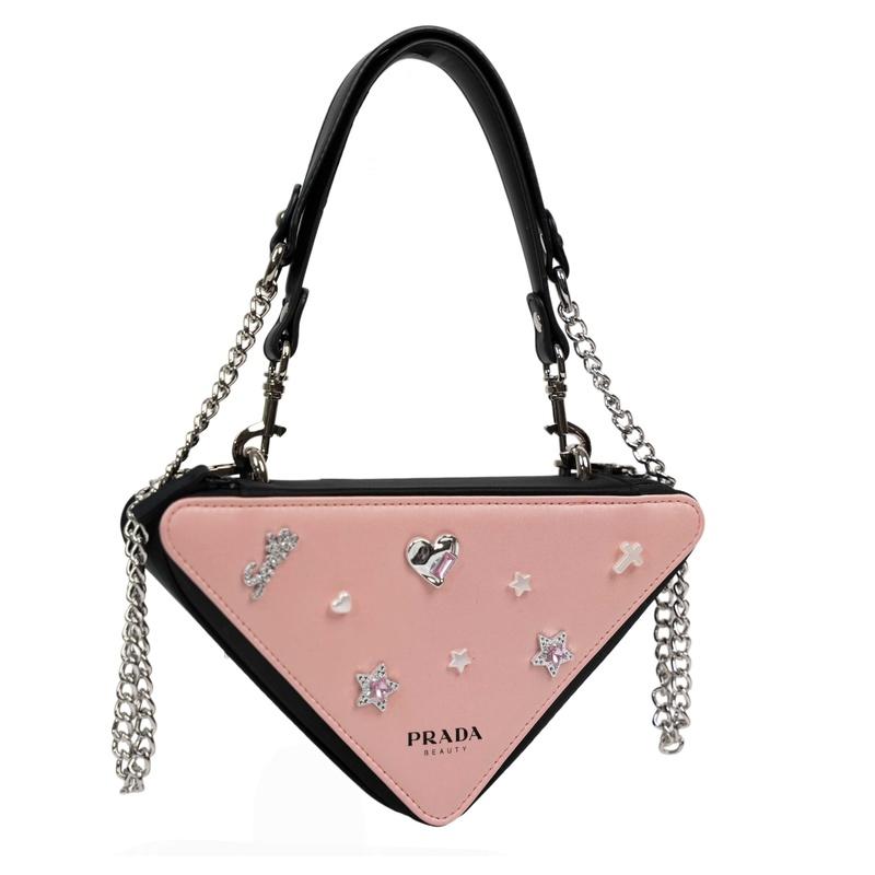 Prada Косметичка/туалетная сумка [Индивидуальная сумка] Сладкая Звезда Розовый Простая, нишевая и высококачественная, модная, для поездок на работу, изысканная Сладкая Звезда Розовый Косметичка
