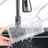 Присоска Стойка для раковины Стойка для слива под кран Многофункциональная корзина Кухонная подставка для губки Органайзер без сверления