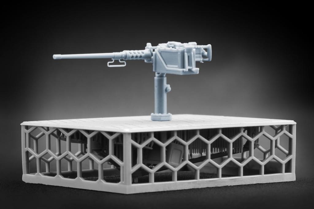 Набор для 3D-печати пулемета M2 Browning времен Второй мировой войны с M23 и ящиком для боеприпасов, тренога, станок, масштаб X 1/35, (SCXA35003) (Диорама)