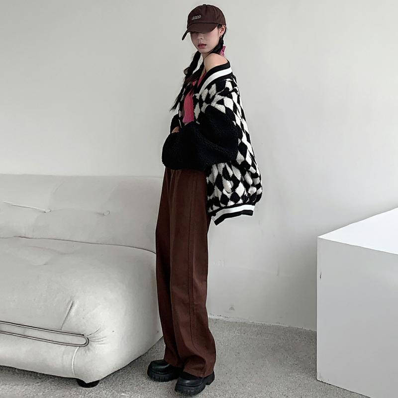 Коричневые джинсы, женские летние мешковатые прямые широкие брюки с высокой талией, женские повседневные уличные брюки Y2k, винтажные джинсовые брюки