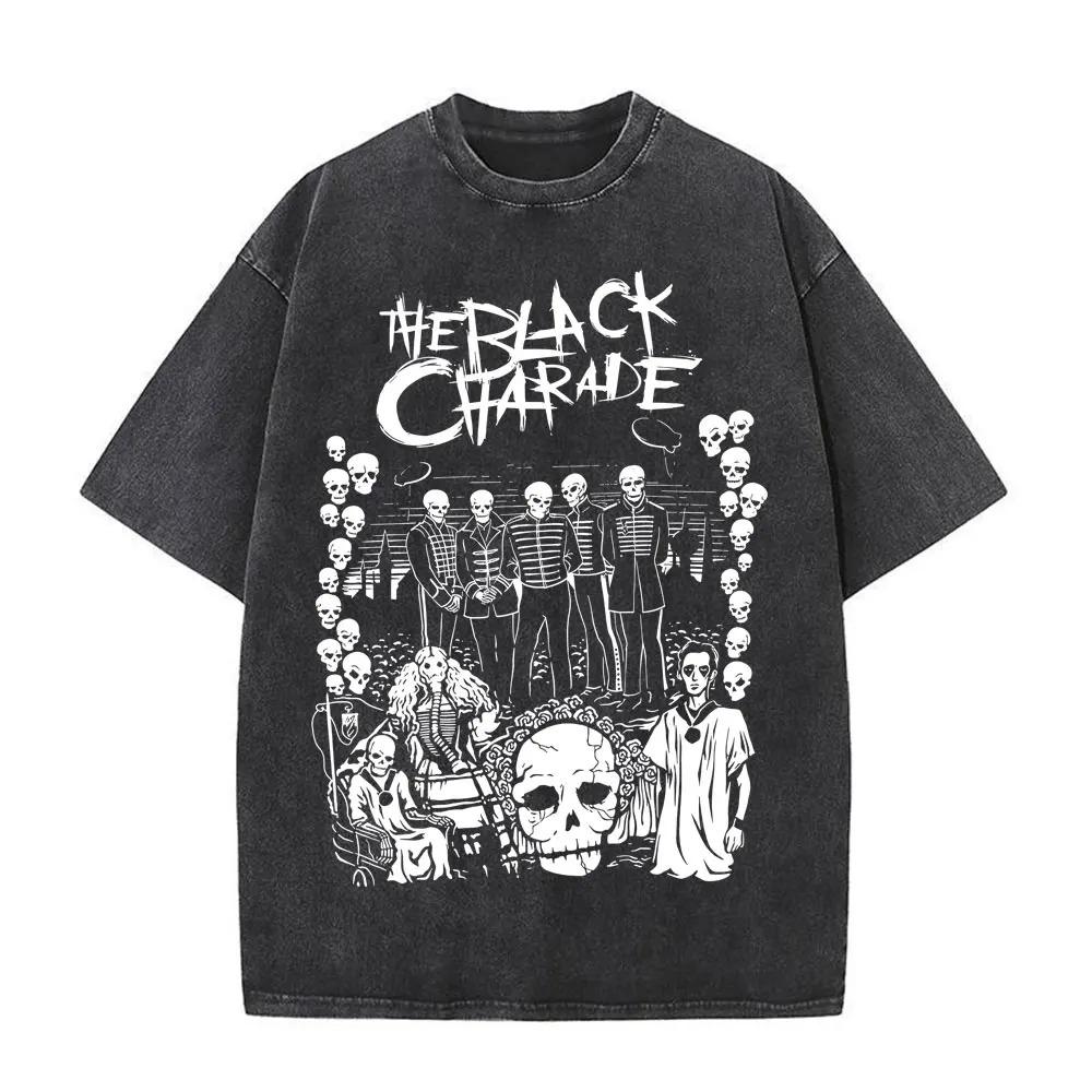 Футболка Rock Band My Chemical Romance с потертостями Long Live The Black Parade Тур 2026 Готические футболки Мужские Женские Оверсайз футболки