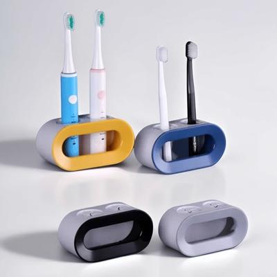 Держатель для электрической зубной щетки, самоклеящаяся подставка с двойным отверстием, настенный держатель, экономия места для хранения, аксессуары для ванной комнаты