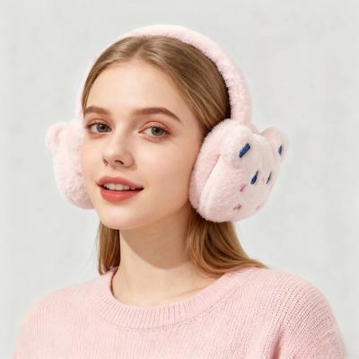 Милые меховые наушники с дизайном животных для девушек, толстые, теплосберегающие, ветрозащитные, с защитой ушей