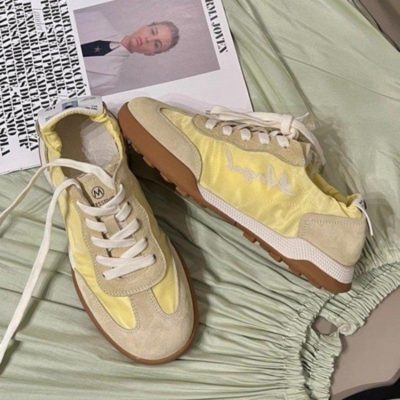 Leather Women's New Ballet Lace-up Retro Versatile, Lightweight and Breathable Sports Little White Shoes