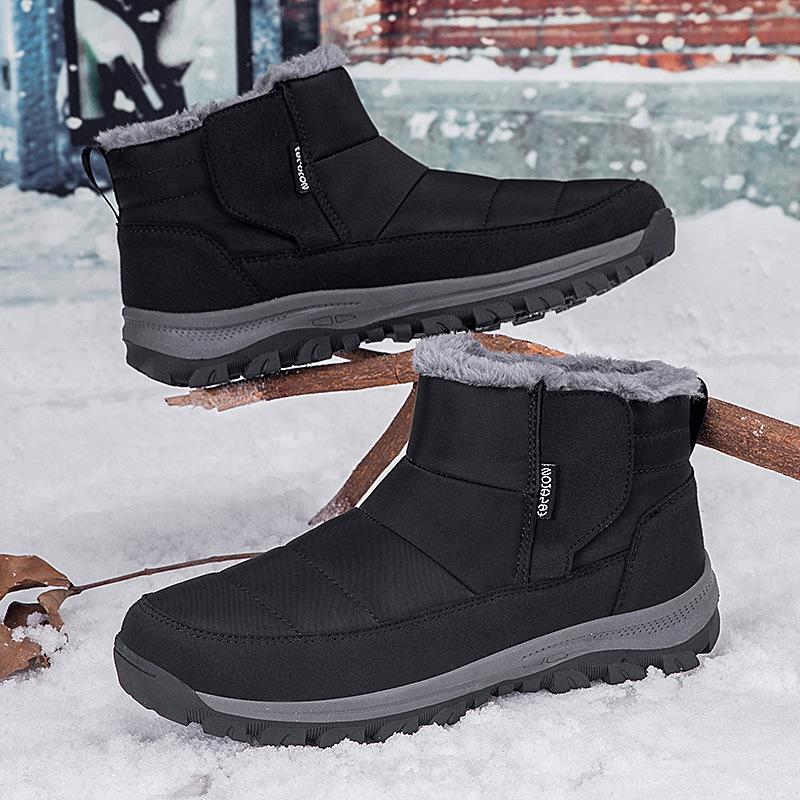Мужские и женские зимние меховые утепленные водонепроницаемые удобные теплые холодные легкие походные водонепроницаемые нескользящие сноубутсы