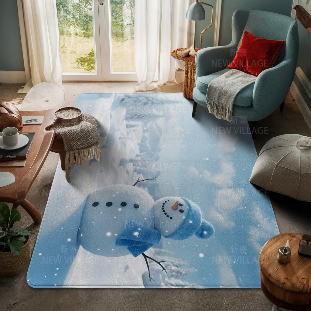 Ковер у входа в дом Домашний коврик у двери Гостиная Ванная Комната Ноги ванная комната Нескользящие коврики с водопоглощением для ванной Счастливого Рождества зима