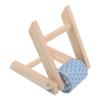 Chicken Beak Grinding Calcium Stone Wooden Stand Rotating Enrichment Device for Hens Chicks Parakeets Parrots