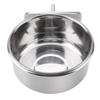 Stainless Steel Food Water Feeding Bowl Parrot Parakeet Feeder Bird Cage Accessory S