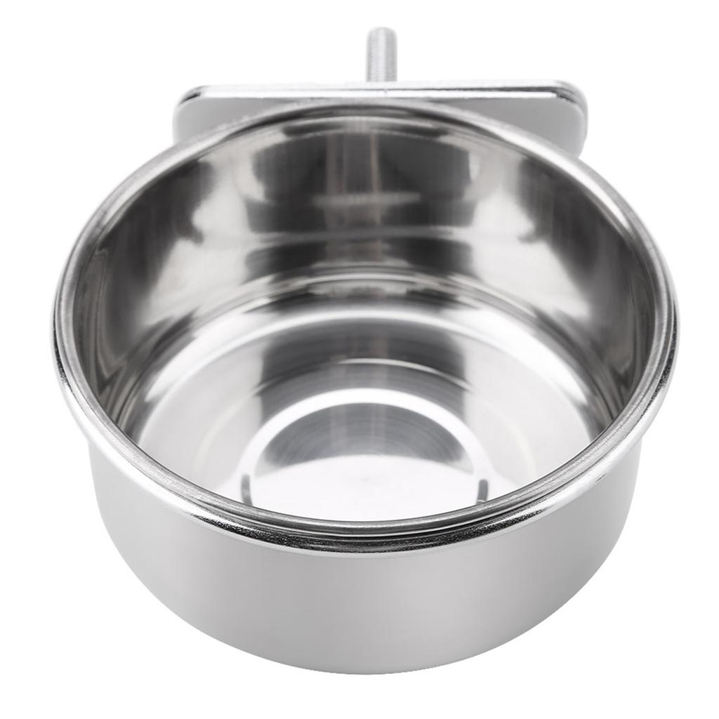 Parrot Feeder Bowl Stainless Steel Food Water Feeding Bowl Parrot Parakeet Feeder Bird Cage Accessory