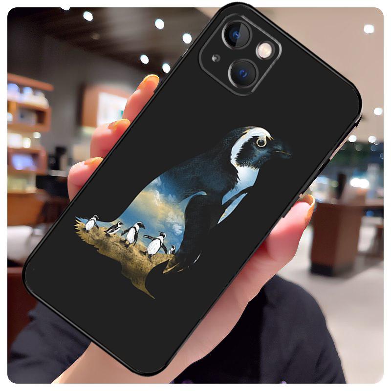 Милый Милый Чехол-Пингвин для iPhone 16 Pro Max 14 13 12 11 15 17 Pro Max mini 15 16 Plus 16e 17 Air Чехол для Телефона