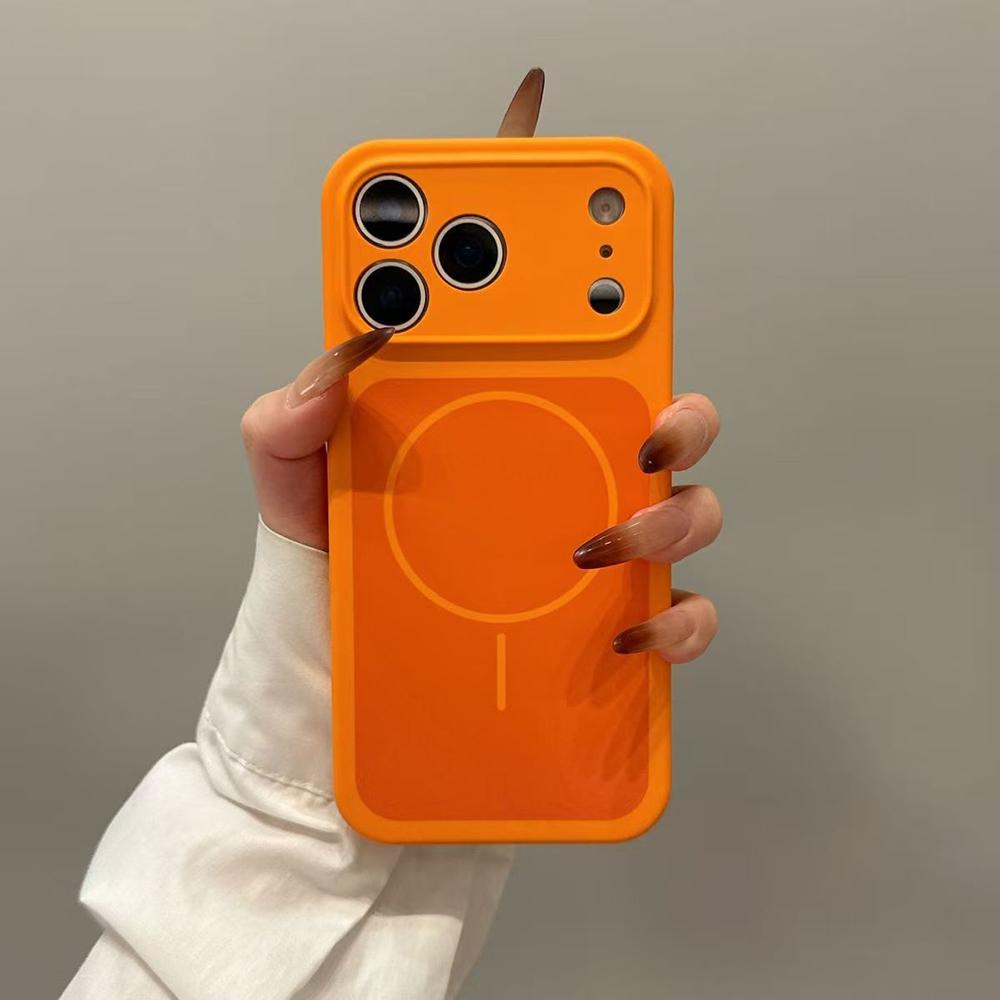 Оригинальный чехол из жидкого силикона чистого цвета для iPhone 17 Pro Max 17Pro 17 Air С крышкой для магнитной беспроводной зарядки Magsafe