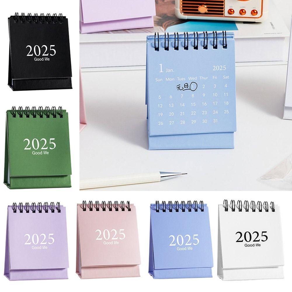 Простой настольный календарь 2025 года 2024.7-2025.12 Расписание управления временем Настольный бумажный календарь