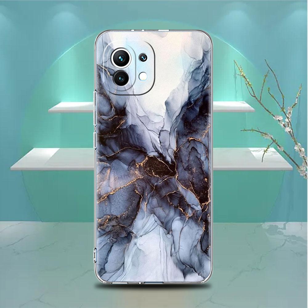 Прозрачный чехол для Xiaomi Mi Poco X3 NFC M3 Pro F3 F1 11 Lite 12 Note 10 11T 9T Прозрачный чехол для телефона с мраморным узором Роскошный крутой