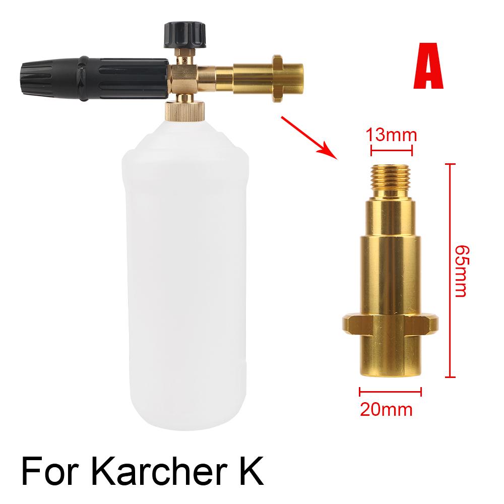 1 л насадка для пистолета для мойки автомобиля Karcher K AR Makita Daewoo Регулируемый генератор пены высокого давления для снежной пены распылитель шампуня