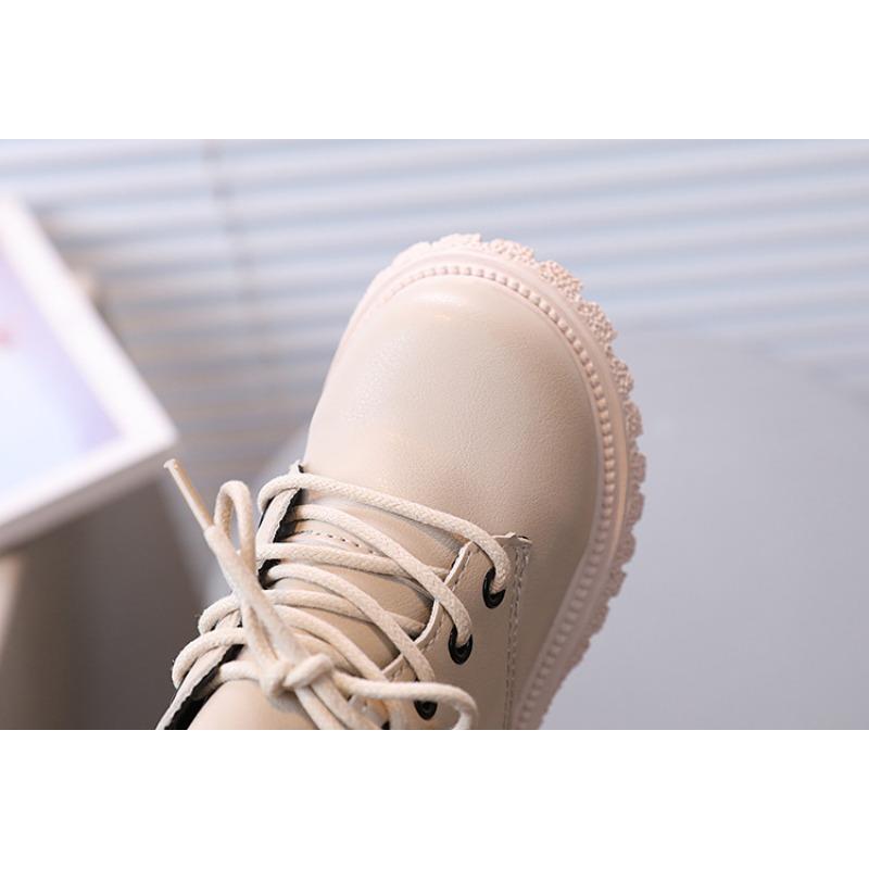 Осенне-зимняя новая детская обувь Детские ботинки Martin Ботинки для мальчиков в британском стиле Короткие ботинки для девочек Детская обувь Тенденция к одинарным ботинкам