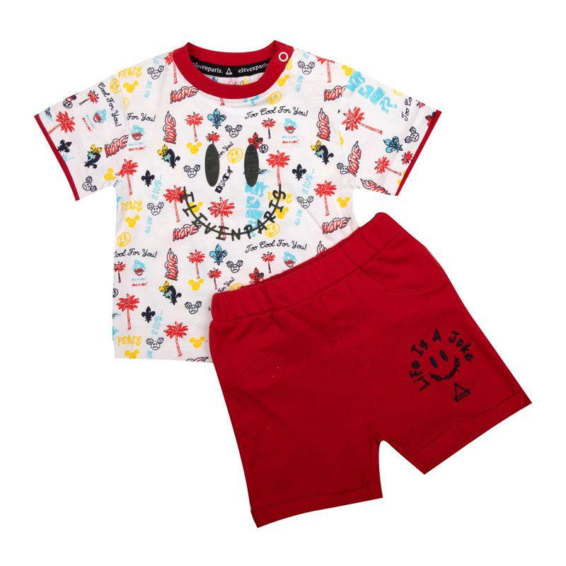 Комплект из шорт и футболки с принтом Ребенок, Малыш ELEVEN PARIS