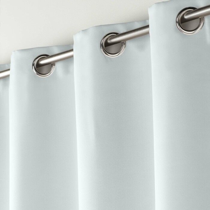 Затемняющая штора - Однотонная - Белая - 140 x В180 см - 100% полиэстер - Серебристые люверсы