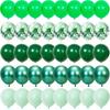 Зеленый Металлик Латексный Шар с Конфетти Сафари в Джунглях Декор для Дня Рождения Матовые Шары Новый Год Свадебная Вечеринка Декор для Детского Праздника