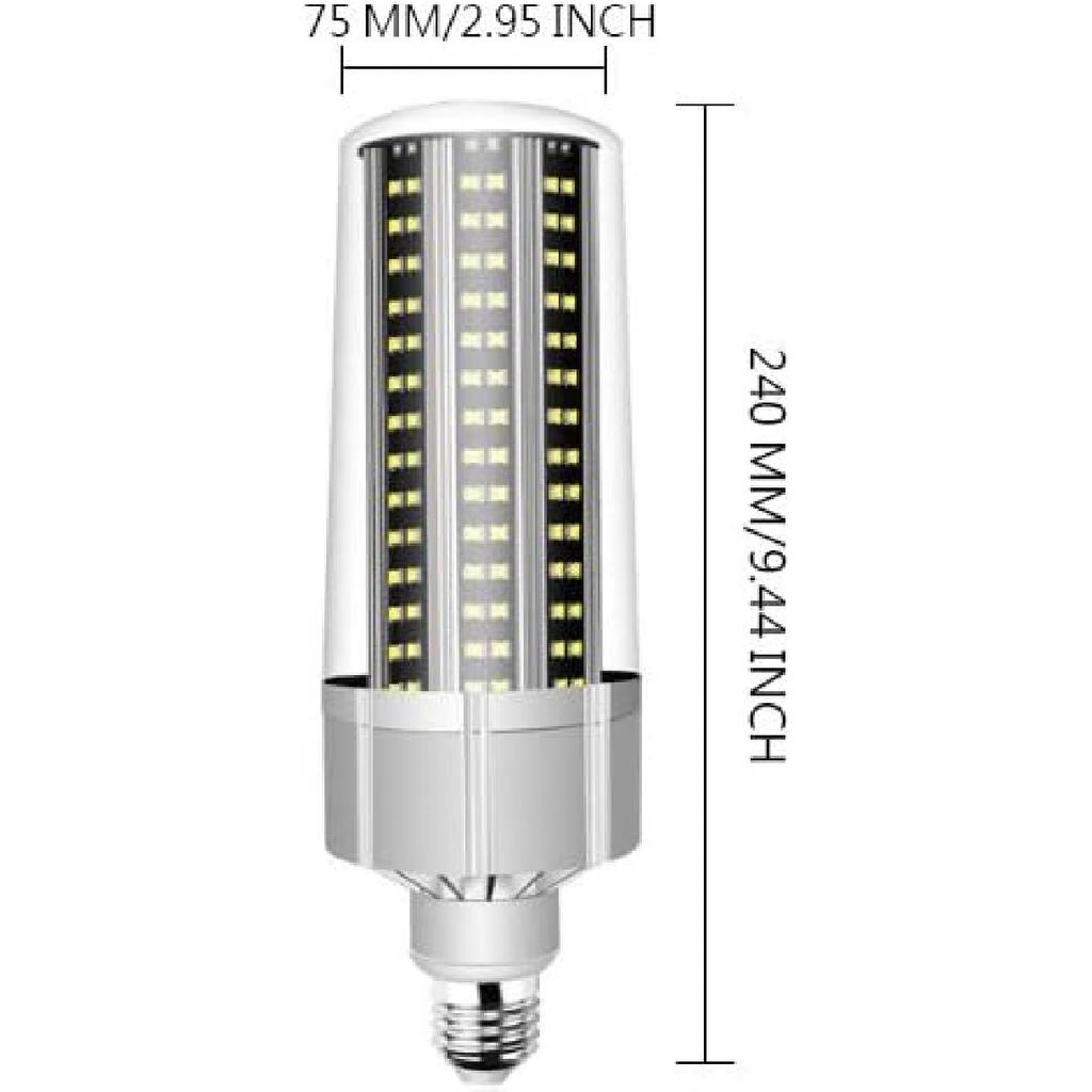 Светодиодная лампа «Кукуруза» мощностью 100 Вт, эквивалент 350 Вт, замена металлогалогенным лампам HID/CFL/HPS, теплый белый цвет 3000 К, 10000 люмен, средний цоколь E26, складская уличная садовая лампа