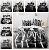 3D Skull Head Bedding Set for Boys' Room Bedding with Horror Pattern Quilt and Pillow Covers 2/3 Pieces Soft Halloween Home Decoration
