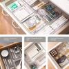 S/M/L/XL/XXL Настольный ящик для хранения Прозрачный органайзер для косметики Коробки Прочный органайзер для хранения