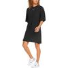 Puma Однотонный логотип в винтажном стиле, повседневный, вышитый, с завязками на шнурке, дышащий, круглый вырез, пуловер, короткий рукав, платье, женские платья, черное 670955-01