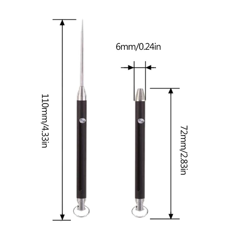 Титановый сплав Зубочистка Портативная Зубочистка Артефакт Фруктовая вилка Выдвижная Зубочистка Брелок для ключей Инструмент для кемпинга и активного отдыха