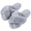 Comwarm Women's Cozy Fuzzy Slippers Open Toe Plush Cotton Flat Indoor Shoes Warm Comfortable Fluffy Slides for Home