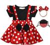 Formemory Mouse Costume for Kids, 4-Piece Set: T-Shirt, Skirt, Hair Accessory, and Bag. Perfect for Halloween, Christmas, or As a Princess, This Cute