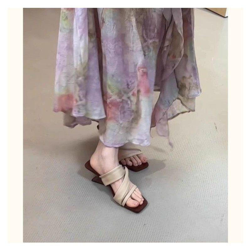 Цветовая гамма, ретро квадратный носок, замша, танкетка, женские летние босоножки с открытым носком на высоком каблуке