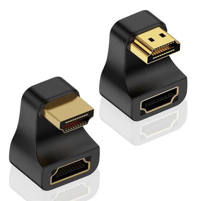 Адаптер HDTV U-образной формы 360 градусов HDMI 2.1 Папа к маме Разъем 8K@60Гц для аксессуаров для портативного дисплея-монитора Угол вверх и вниз