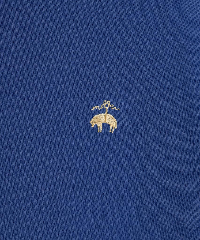 BROOKS BROTHERS Cotton Crew Neck Short Sleeve Sweater (Blue) (Bbwrmb201Amfm)