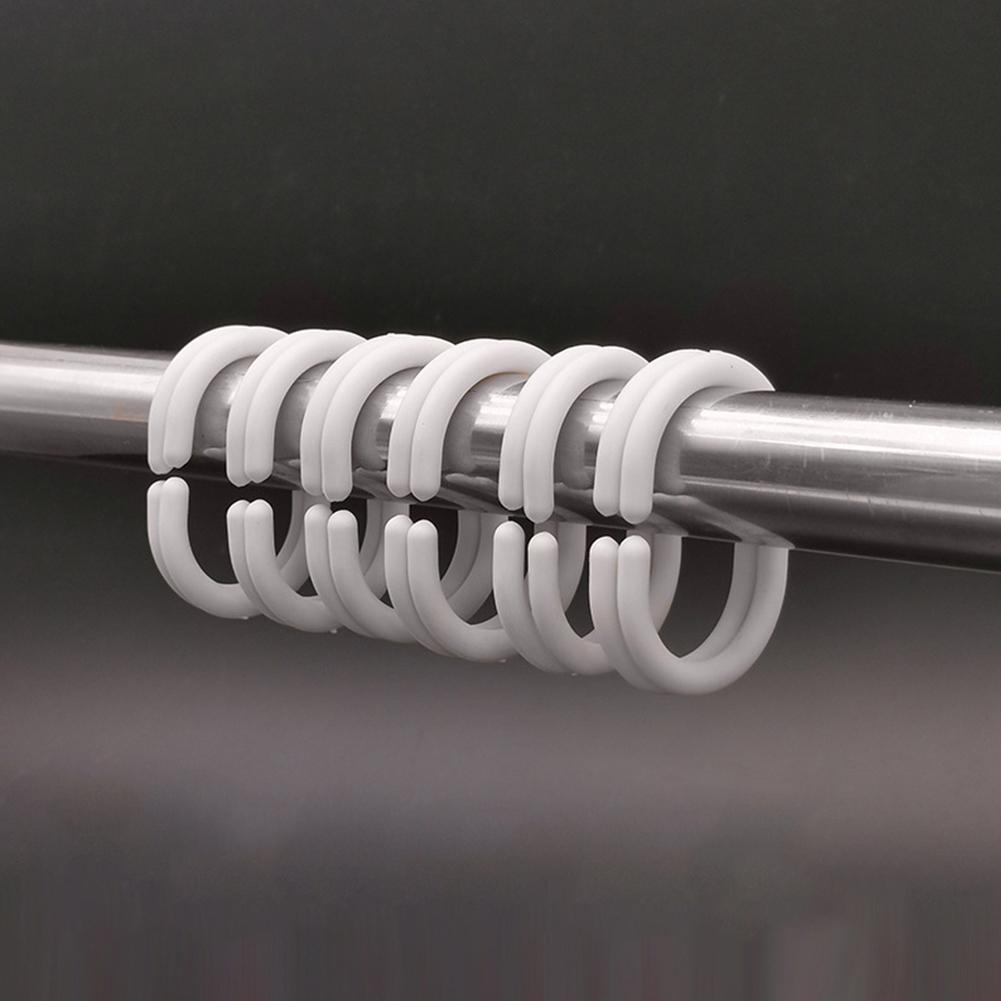 Крючки для ванной комнаты 12 шт. Аксессуары C-образный направляющий для штор