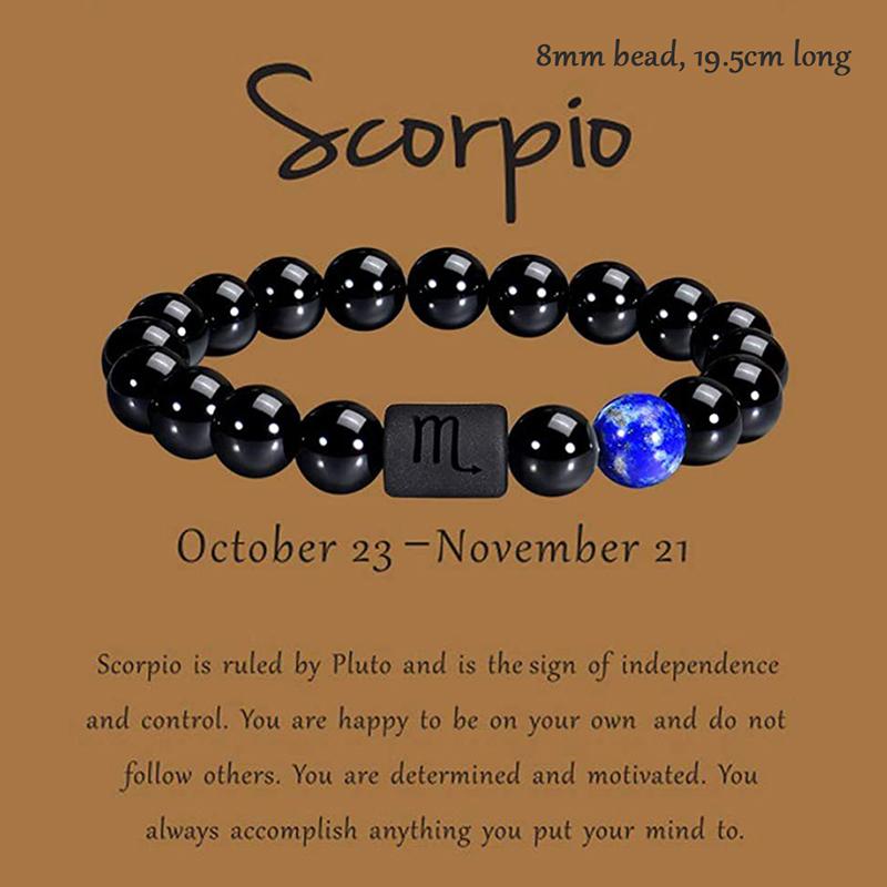 12 браслетов созвездий Homme, браслеты со знаками зодиака, креативный эластичный браслет из бисера для женщин и мужчин, ювелирные изделия для пар, подарки