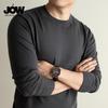 Мужская вязаная футболка с длинным рукавом JOW, смесовая пряжа шелк и шерсть