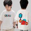 One Piece Cute Chibi Character Print Cotton T-Shirt  Kids Clothes 2026 Summer Short-Sleeve Casual Tee Tops