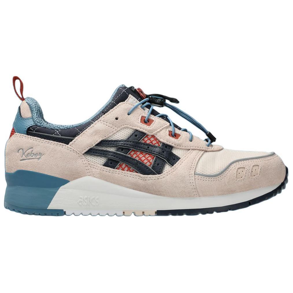 KEBOZ x mita x ASICS Gel Lyte 3 OG Taito Унисекс Кроссовки Кремовый Миндально-Персиковый Темно-синий 1201B030-700