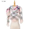 Autumn and Winter New Thickened Warm Circled Yarn Prickly Wool Plaid Square Scarf Scarf Female
