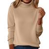 Women's Slim Fit Temperament Wool Long Sleeve Seamless Turtleneck Sweater