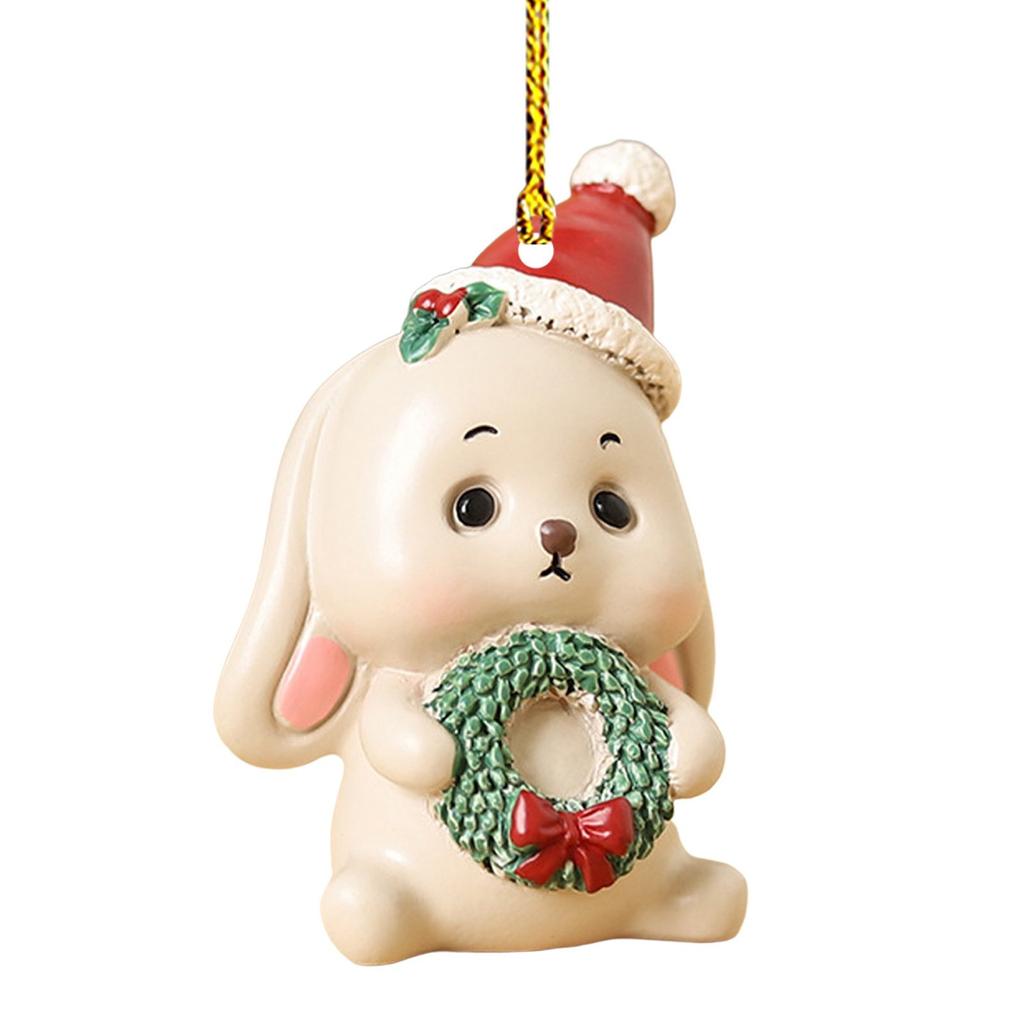 2D самолет рождественские украшения милые животные слон акриловые плоские украшения мини-подвеска в виде рождественской елки аксессуары для салона автомобиля