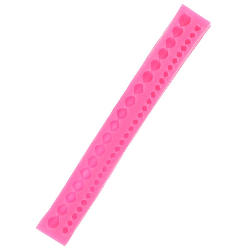 Bead Chain Silicone Fondant Mould Pearl Cake Sugar Paste Chocloate Clay Border