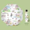 Cute Cartoon Umbrella for Girls, Fresh Style, Automatic Umbrella for Students, Reflective Strip, Sunshade Umbrella, Foldable Dual-Use Umbrella for