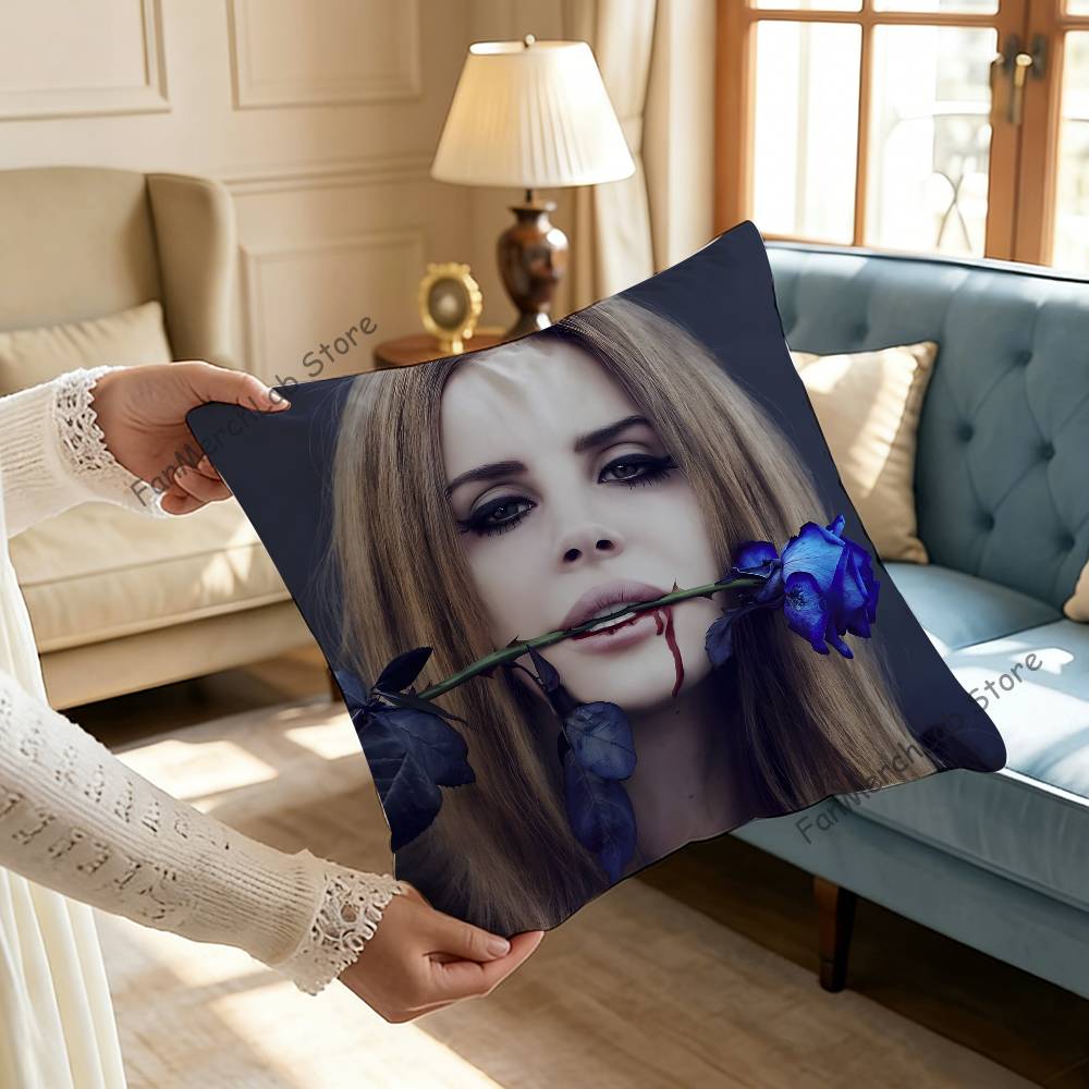 Singer LLana DelS Rey Printed Pillow Cover Cushion Case Simple Sofa Pillow Case No Pillow Core