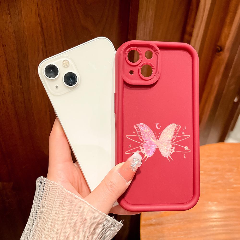 Для Huawei P50 Pro P40 Lite Honor 8X 9X X9 Tecno Spark Go Infinix Smart 8 Vivo V29 V30 Y02 Y16 мягкий чехол для телефона с рисунком бабочки на задней крышке