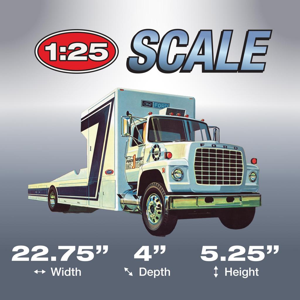 AMT Ford LN8000 Гоночный автомобиль Транспортер Пластиковая модель AMT1316 1/25