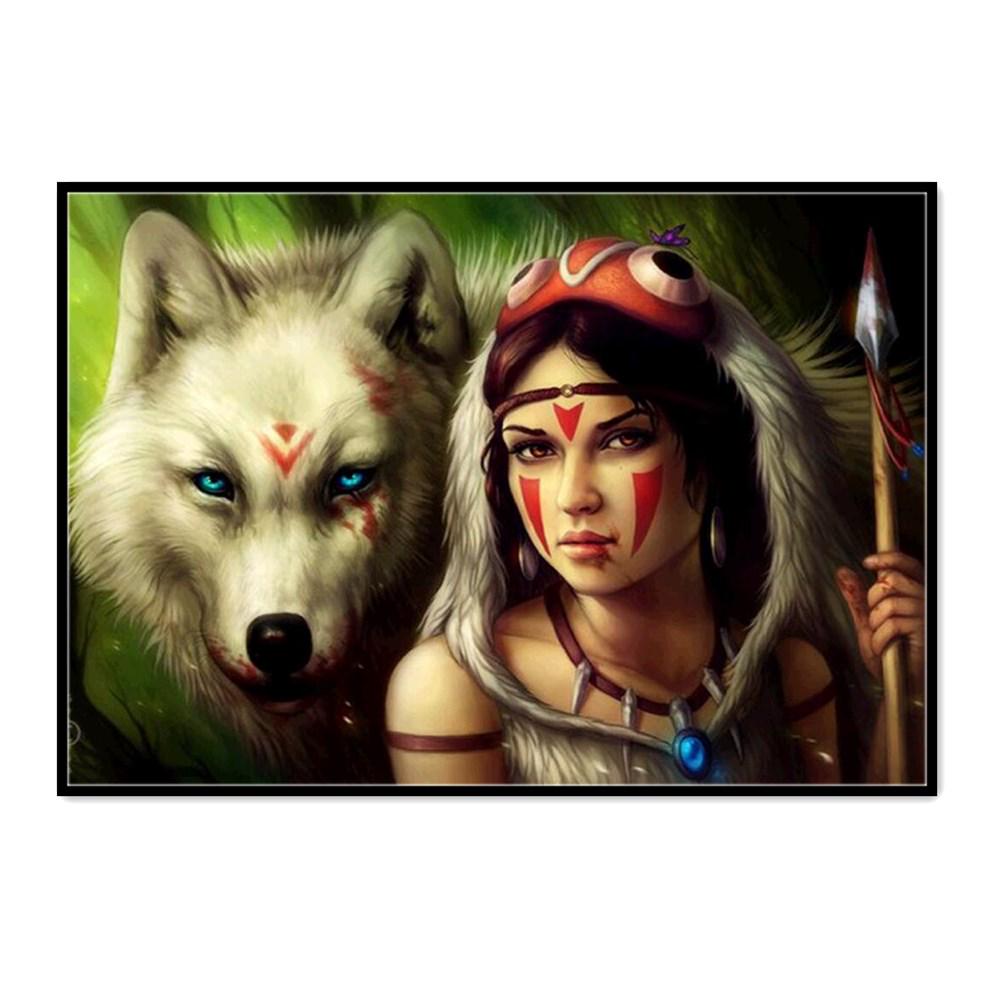 5D Diamond Painting Diy Beauty Animal Pattern Full Diamond Handmade Diamond Embroidery Mosaic Home Living Room Decoration Gift